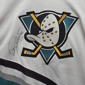 Anaheim Mighty Ducks Teemu Selanne Autographed CCM Authentic NHL Jersey Men's XL